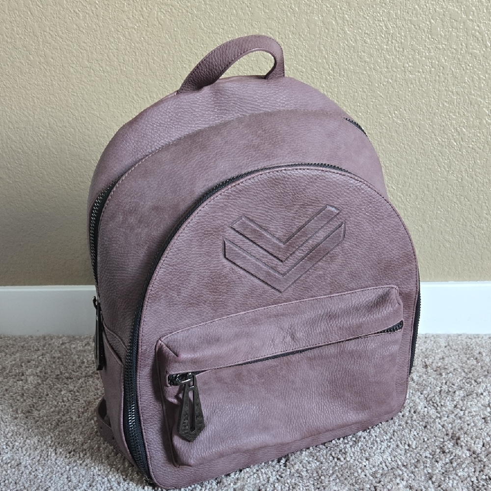 LEANELLE X Lady Hammer Collab Mauve Leather Backpack